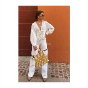 ZARA FULL LENGTH RIPPED JEANS 🏷🤍